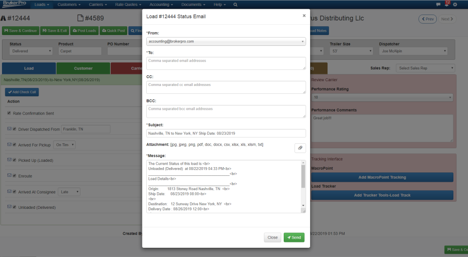 screenshot of Broker PRO